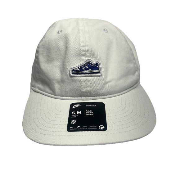 Nike Club Unstructured Dunk Low Patch Cap Adult Unisex Size S/M White‎ - Picture 1 of 4